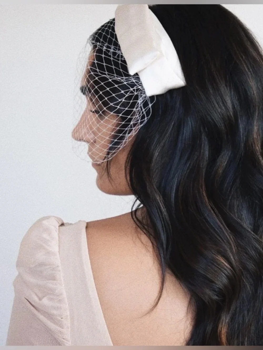 Kristin Ess Veil Headband Bright White
